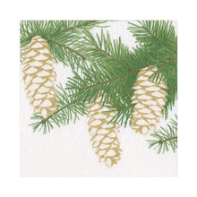 Load image into Gallery viewer, Winter Pinecones Paper Napkins