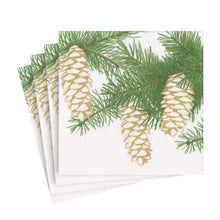 Load image into Gallery viewer, Winter Pinecones Paper Napkins