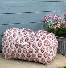 Load image into Gallery viewer, Boota - Pink &amp; White Weekend Bag
