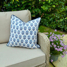 Load image into Gallery viewer, Boota Cushion Cover - Cornflower &amp; White
