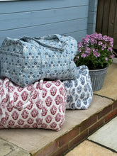 Load image into Gallery viewer, Boota - Pink &amp; White Weekend Bag
