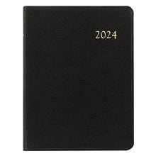 Load image into Gallery viewer, 2024 Desk Diary Black Goatskin Leather
