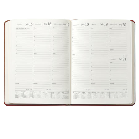 2025 Desk Diary Robin's Egg Goatskin Leather