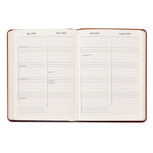 Load image into Gallery viewer, PRE-ORDER 2027 Desk Diary Orange Goatskin Leather
