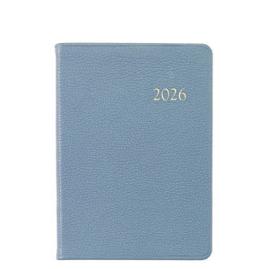 PRE-ORDER 2026 Notebook Frost Blue Diary Goatskin Leather