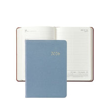 Load image into Gallery viewer, PRE-ORDER 2026 Notebook Frost Blue Diary Goatskin Leather
