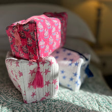 Load image into Gallery viewer, Fife Handblock Quilted Washbag -
