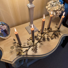 Load image into Gallery viewer, Antique gold branch candle holder
