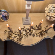 Load image into Gallery viewer, Antique gold branch candle holder
