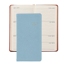 Load image into Gallery viewer, PRE-ORDER 2027 6" Pocket Diary Hydrangea Goatskin Leather
