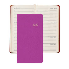Load image into Gallery viewer, PRE-ORDER 2027 6" Pocket Diary Orchid Goatskin Leather
