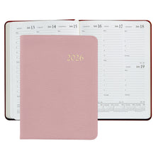 Load image into Gallery viewer, PRE-ORDER 2026 Desk Diary Light Pink Goatskin Leather
