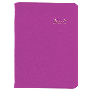 PRE-ORDER 2026 Desk Diary Orchid Goatskin Leather