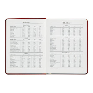 PRE-ORDER 2026 Desk Diary Robin's Egg Goatskin Leather