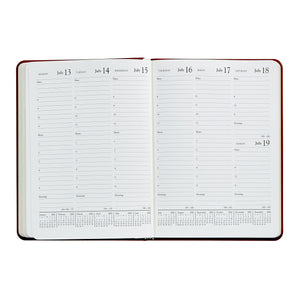 PRE-ORDER 2026 Desk Diary Orchid Goatskin Leather