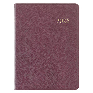 PRE-ORDER 2026 Desk Burgandy Goatskin Leather