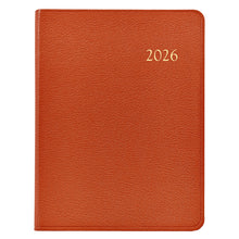 Load image into Gallery viewer, PRE-ORDER 2026 Desk Diary Orange Goatskin Leather
