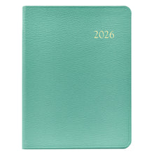Load image into Gallery viewer, PRE-ORDER 2026 Desk Diary Robin&#39;s Egg Goatskin Leather
