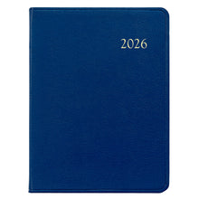 Load image into Gallery viewer, PRE-ORDER 2026 Desk Diary Navy Blue Goatskin Leather
