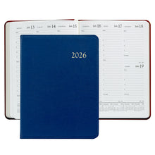 Load image into Gallery viewer, PRE-ORDER 2026 Desk Diary Navy Blue Goatskin Leather
