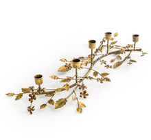 Load image into Gallery viewer, Antique gold branch candle holder
