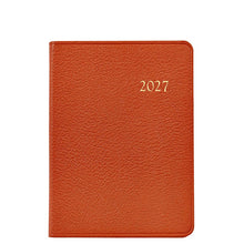 Load image into Gallery viewer, PRE-ORDER 2027 Notebook Diary Orange Goatskin Leather
