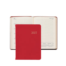 Load image into Gallery viewer, PRE-ORDER 2027 Notebook Diary Red Goatskin Leather
