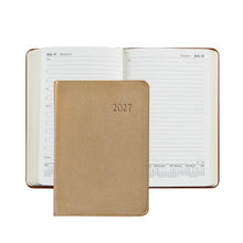 Load image into Gallery viewer, PRE-ORDER 2027 Notebook Diary White Gold Goatskin Leather
