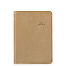 Load image into Gallery viewer, PRE-ORDER 2027 Notebook Diary White Gold Goatskin Leather
