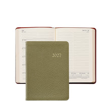 Load image into Gallery viewer, PRE-ORDER 2027 Notebook Diary Sage Goatskin Leather
