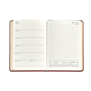 2024 Notebook Diary Black Goatskin Leather
