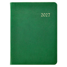 Load image into Gallery viewer, PRE-ORDER 2027 Desk Diary Jade Goatskin Leather
