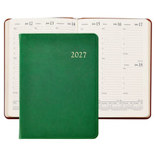 Load image into Gallery viewer, PRE-ORDER 2027 Desk Diary Jade Goatskin Leather
