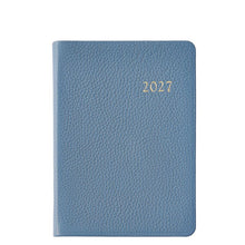 Load image into Gallery viewer, PRE-ORDER 2027 Notebook Diary Slate Blue Goatskin Leather
