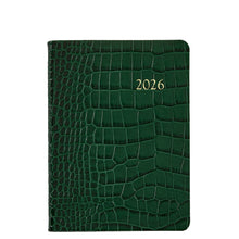 Load image into Gallery viewer, PRE-ORDER 2026 Notebook Diary Emerald Crocodile Print Leather
