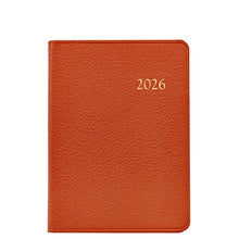 Load image into Gallery viewer, PRE-ORDER 2026 Notebook Diary Orange Goatskin Leather
