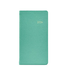 Load image into Gallery viewer, PRE-ORDER 2026 6&quot; Pocket Diary Robin&#39;s Egg  Goatskin Leather
