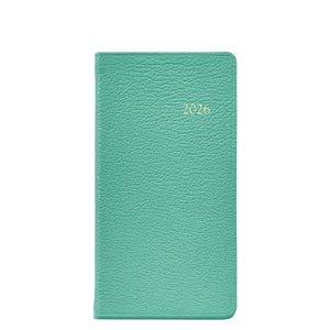 PRE-ORDER 2026 6" Pocket Diary Robin's Egg  Goatskin Leather