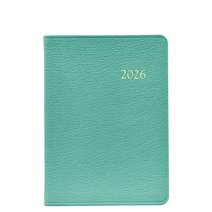 PRE-ORDER 2026 Notebook Diary Robin's Egg Goatskin Leather
