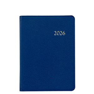 PRE-ORDER 2026 Notebook Diary Navy Blue Goatskin Leather