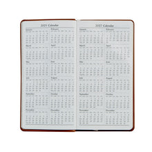 Load image into Gallery viewer, PRE-ORDER 2026 6&quot; Pocket Diary Orange Goatskin Leather
