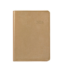 Load image into Gallery viewer, PRE-ORDER 2026 Notebook Diary White Gold Goatskin Leather
