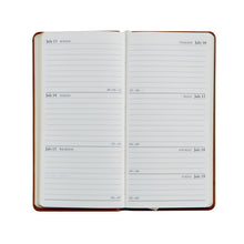 Load image into Gallery viewer, PRE-ORDER 2026 6&quot; Pocket Diary Burgandy Goatskin Leather
