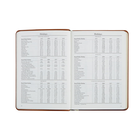 PRE-ORDER 2026 Notebook Frost Blue Diary Goatskin Leather