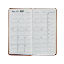Load image into Gallery viewer, PRE-ORDER 2026 6&quot; Pocket Diary Lupin Goatskin Leather
