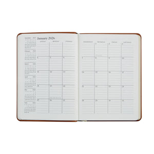 PRE-ORDER 2026 Notebook Diary Emerald Crocodile Print Leather