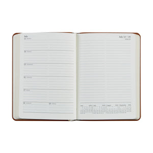 PRE-ORDER 2026 Notebook Diary Light Pink Goatskin Leather