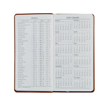 Load image into Gallery viewer, PRE-ORDER 2026 6&quot; Pocket Diary Orange Goatskin Leather
