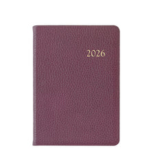Load image into Gallery viewer, PRE-ORDER 2026 Notebook Diary Burgandy Goatskin Leather
