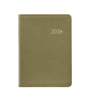 PRE-ORDER 2026 Notebook Diary Sage Goatskin Leather